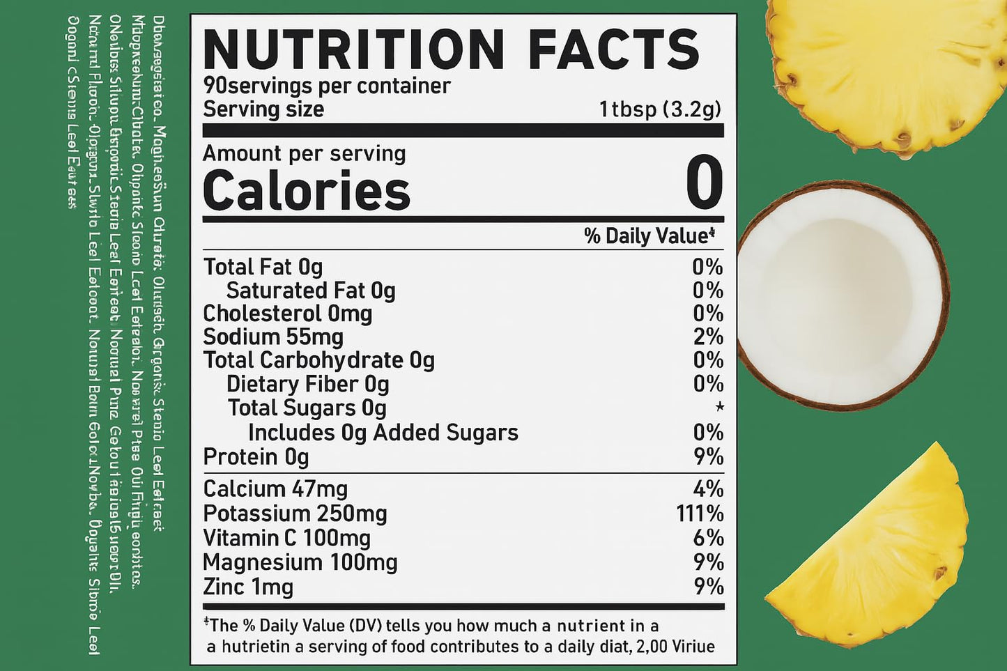 VITALLA‑E Electrolyte Powder Drink Mix – Sugar-Free, Zero Calorie Hydration – Pina Colada Flavor, 90 Servings – Keto Friendly, 6 Key Electrolytes, Non-GMO