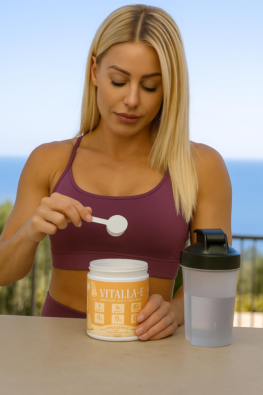 VITALLA-E Daily Electrolyte Powder Drink Mix (Sugar Free) – Pineapple, 10.16 oz / 90 Servings – Hydration Powder with 6 Key Electrolytes and Trace Minerals – Keto Friendly, Non-GMO