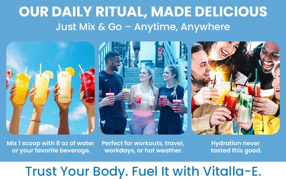 VITALLA-E Daily Electrolyte Powder Drink Mix (Sugar Free) – Raspberry Lemon, 10.16 oz / 90 Servings – Hydration Powder with 6 Key Electrolytes and Trace Minerals – Keto Friendly, Non-GMO