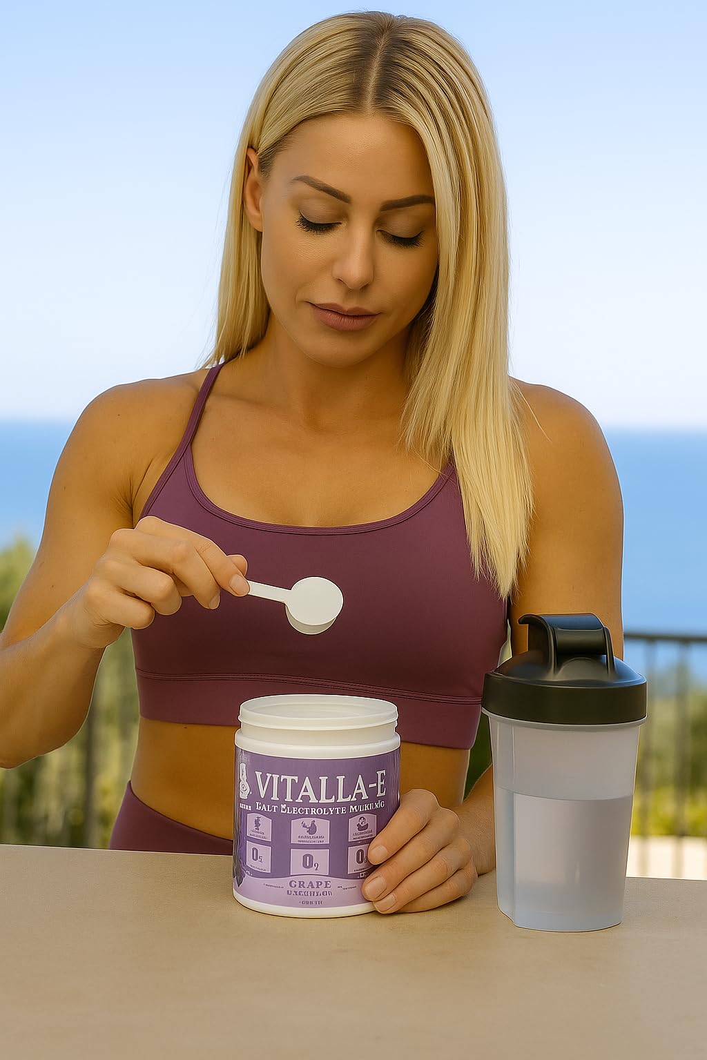 VITALLA-E Daily Electrolyte Powder Drink Mix (Sugar Free) – Grape, 10.16 oz / 90 Servings – Hydration Powder with 6 Key Electrolytes and Trace Minerals – Keto Friendly, Non-GMO
