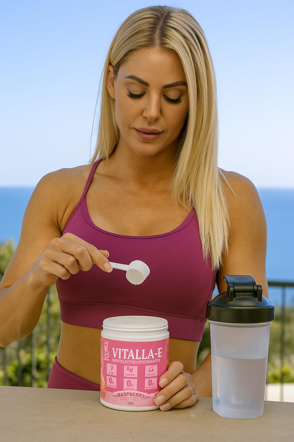 VITALLA-E Daily Electrolyte Powder Drink Mix (Sugar Free) – Raspberry, 10.16 oz / 90 Servings – Hydration Powder with 6 Key Electrolytes and Trace Minerals – Keto Friendly, Non-GMO