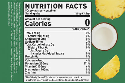 VITALLA‑E Electrolyte Powder Drink Mix – Sugar-Free, Zero Calorie Hydration – Pina Colada Flavor, 90 Servings – Keto Friendly, 6 Key Electrolytes, Non-GMO