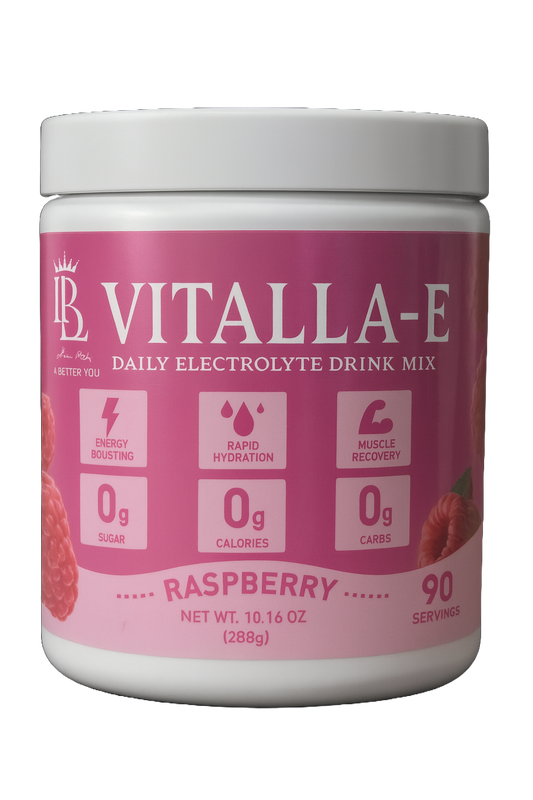 VITALLA-E Daily Electrolyte Powder Drink Mix (Sugar Free) – Raspberry, 10.16 oz / 90 Servings – Hydration Powder with 6 Key Electrolytes and Trace Minerals – Keto Friendly, Non-GMO
