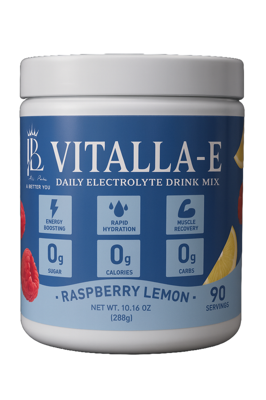VITALLA-E Daily Electrolyte Powder Drink Mix (Sugar Free) – Raspberry Lemon, 10.16 oz / 90 Servings – Hydration Powder with 6 Key Electrolytes and Trace Minerals – Keto Friendly, Non-GMO