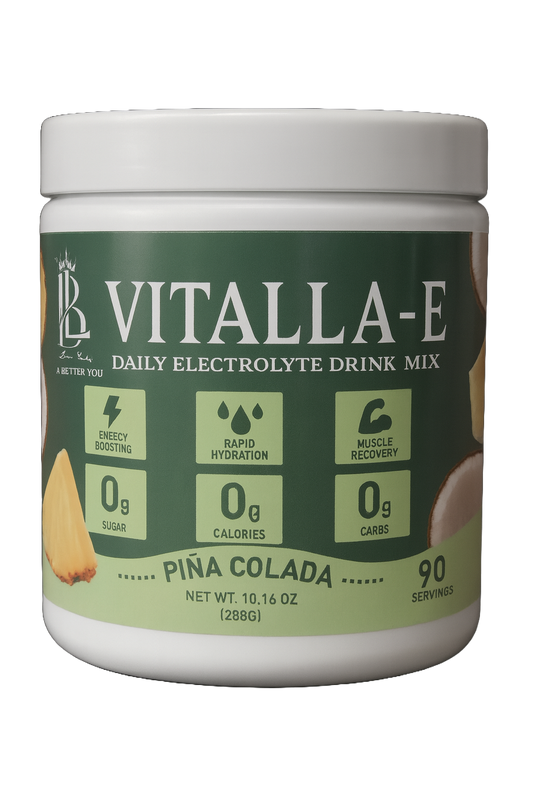 VITALLA‑E Electrolyte Powder Drink Mix – Sugar-Free, Zero Calorie Hydration – Pina Colada Flavor, 90 Servings – Keto Friendly, 6 Key Electrolytes, Non-GMO