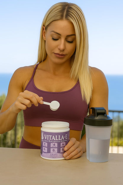 VITALLA-E Daily Electrolyte Powder Drink Mix (Sugar Free) – Grape, 10.16 oz / 90 Servings – Hydration Powder with 6 Key Electrolytes and Trace Minerals – Keto Friendly, Non-GMO